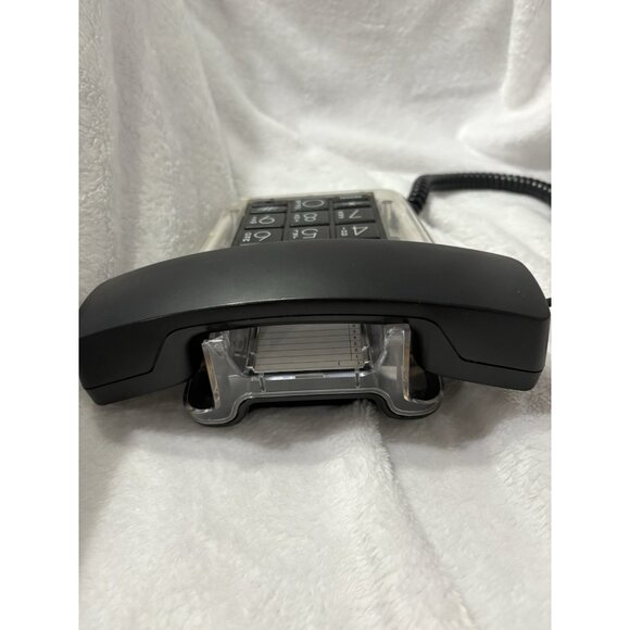 Vintage CONAIR SW550 Designer Blue Neon Clear Telephone Land Line Black Phone - Picture 7 of 9